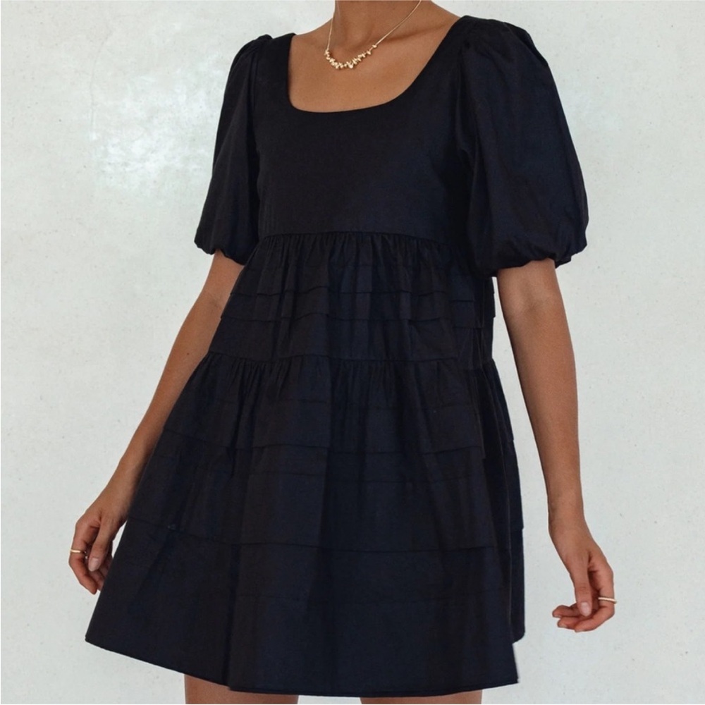 ELF Bali Black Tiered Mini Dress